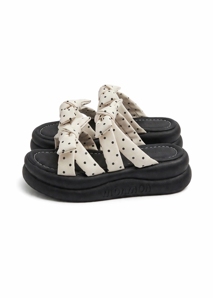 Polka Knot Sandals