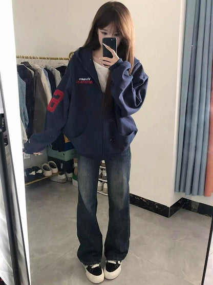 Vintage Racing-Style  ︎︎ジップ パーカー