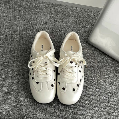 White Polka Dot Sneakers