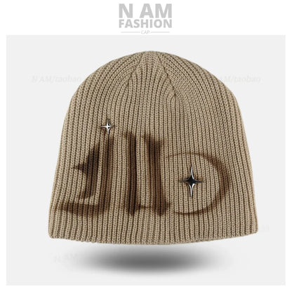 Spray-Painted Knit Beanie