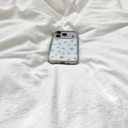 Cream Gray Star iPhone Case