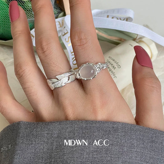 Naples Night Silver Cats Eye Ring