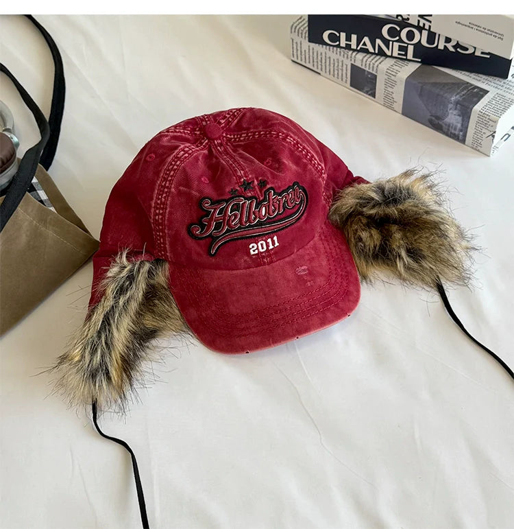 Retro Furry Earflap Hat