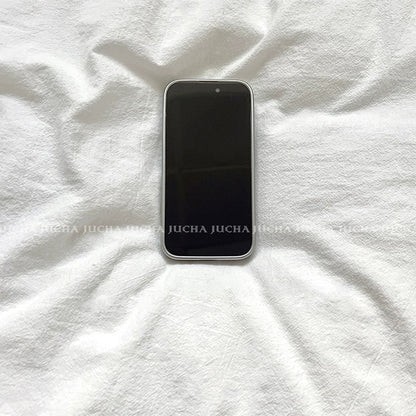 Cream Gray Star iPhone Case