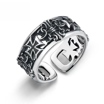 Vintage Black Cross Ring