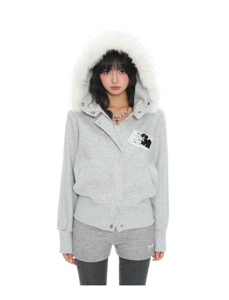 Street-Ops Fur-Trimmed Zip-up
