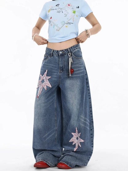 Stellar Patch Baggy Jeans
