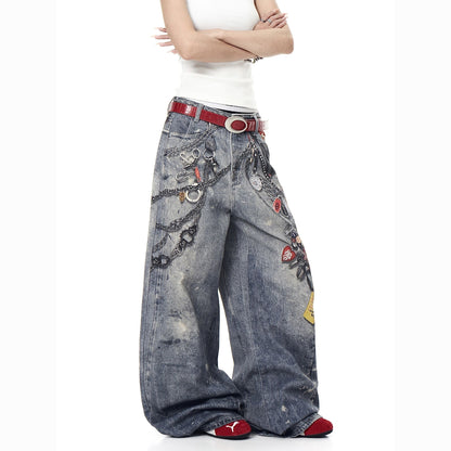 Graphic Chain Denim