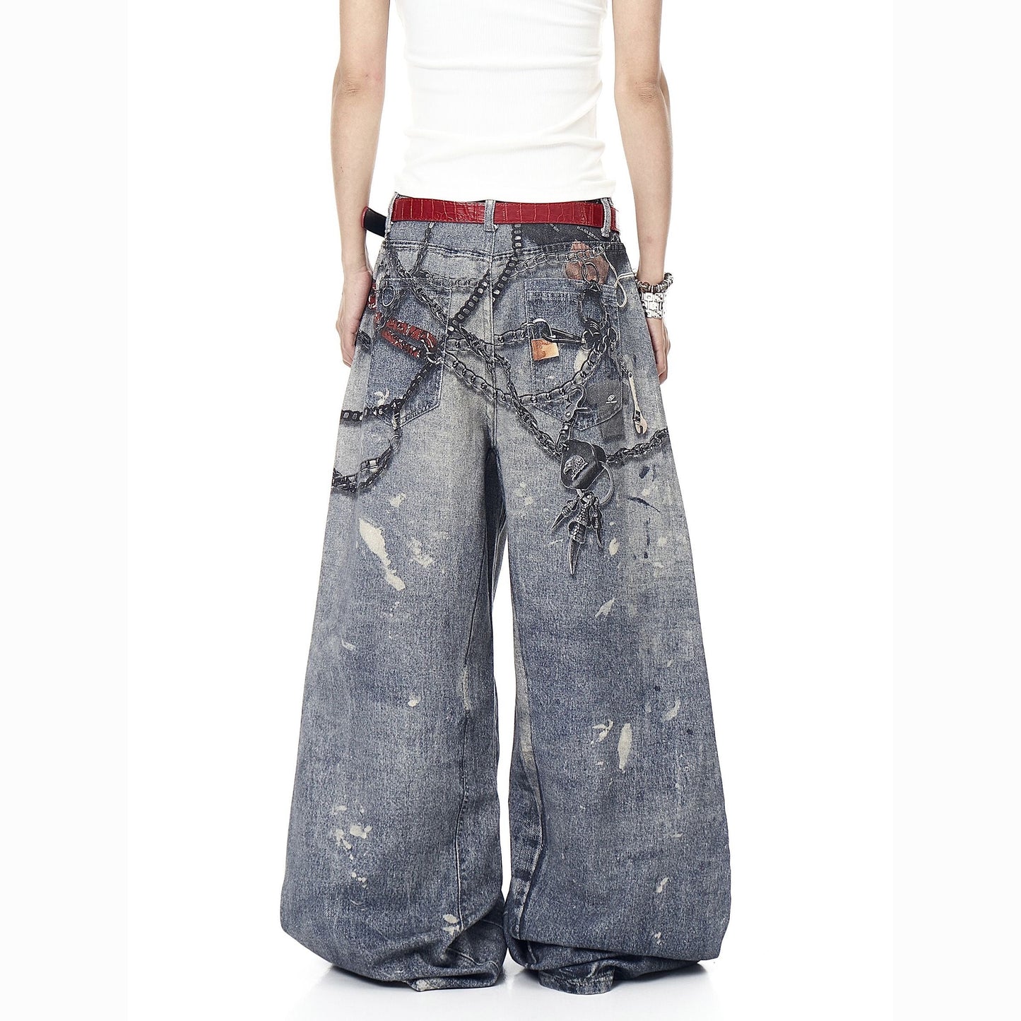 Graphic Chain Denim