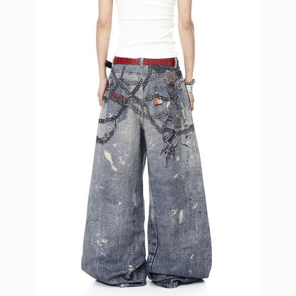 Graphic Chain Denim
