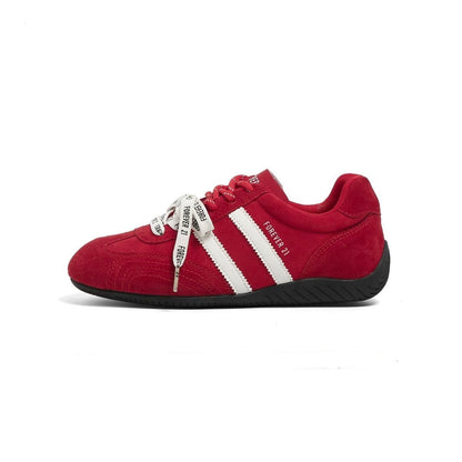 Faux Suede Low-Top Sneakers